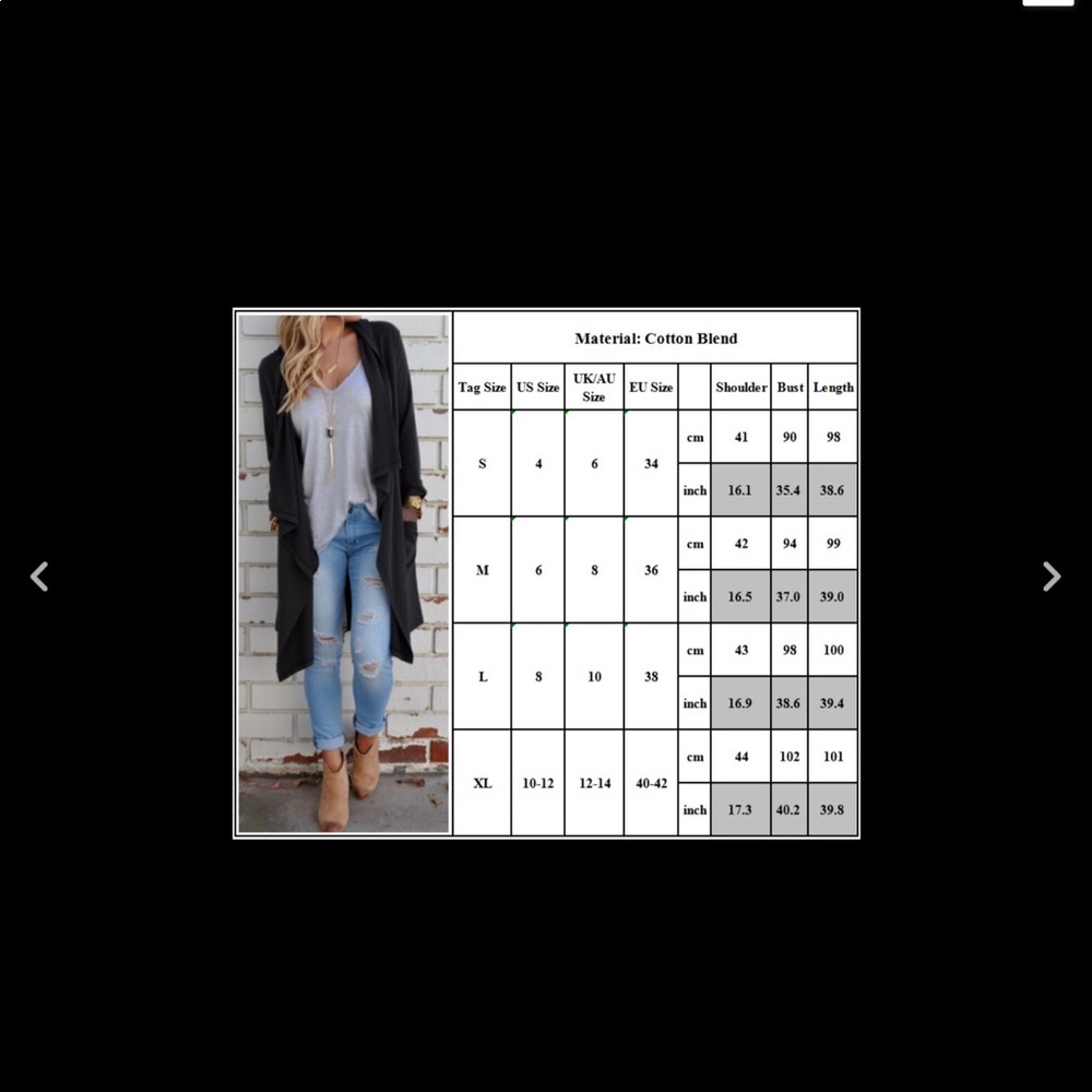 🌷SALE🌷GREY KNIT CARDIGAN JACKET COZY DUSTER - Picture 4 of 4